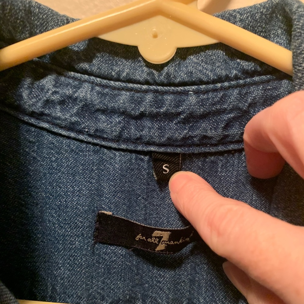 7 For All Mankind Denim Jumpsuit - Picture 5 of 16